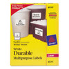 Durable Permanent Id Labels With Trueblock Technology, Laser Printers, 5 X 8.13, White, 2/sheet, 50 Sheets/pack