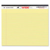 Wide Landscape Format Writing Pad, Unpunched With Standard Back, Medium/college Rule, 40 Canary-yellow 11 X 9.5 Sheets