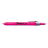 Retractable Highlighters, Fluorescent Pink Ink, Chisel Tip, Pink/black Barrel, Dozen