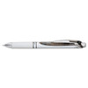Energel Rtx Gel Pen, Retractable, Fine 0.5 Mm Needle Tip, Black Ink, White/black Barrel