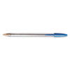 Cristal Xtra Smooth Ballpoint Pen Value Pack, Stick, Medium 1 Mm, Blue Ink, Clear Barrel, 24/pack