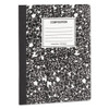 Composition Book, Medium/college Rule, Black Marble Cover, 9.75 X 7.5, 100 Sheets
