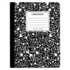 Quad Rule Composition Book, Quadrille Rule, Black Marble Cover, 9.75 X 7.5, 100 Sheets
