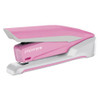 Incourage Spring-powered Desktop Stapler With Antimicrobial Protection, 20-sheet Capacity, Pink/gray