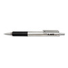 F-402 Ballpoint Pen, Retractable, Fine 0.7 Mm, Black Ink, Stainless Steel/black Barrel, 2/pack