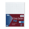 Cross Section Pads, Cross-section Quadrille Rule (4 Sq/in, 1 Sq/in), 50 White 8.5 X 11 Sheets