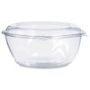 Tamper-resistant, Tamper-evident Bowls With Dome Lid, 64 Oz, 8.9" Diameter X 4"h, Clear, Plastic, 100/carton