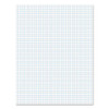 Quadrille-rule Glue Top Pads, Quadrille Rule (4 Sq/in), 50 White 8.5 X 11 Sheets, Dozen