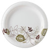 Pathways Soak Proof Shield Heavyweight Paper Plates, Wisesize, 8.5" Dia, Green/burgundy, 500/carton