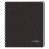 Hardbound Notebook With Pocket, 1 Subject, Wide/legal Rule, Black Cover, 11 X 8.5, 96 Sheets