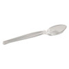 Plastic Cutlery, Heavyweight Teaspoon, Crystal Clear, 6", 1,000/carton
