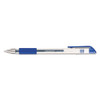 Comfort Grip Gel Pen, Stick, Medium 0.7 Mm, Blue Ink, Clear Barrel, Dozen