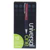 Comfort Grip Ballpoint Pen, Retractable, Medium 1 Mm, Red Ink, Red Barrel, Dozen