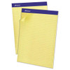 Recycled Writing Pads, Wide/legal Rule, Politex Green Kelsu Headband, 50 Canary-yellow 8.5 X 11.75 Sheets, Dozen