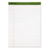 Earthwise By Ampad Recycled Writing Pad, Wide/legal Rule, Politex Green Headband, 50 White 8.5 X 11.75 Sheets, Dozen