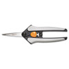 Easy Action Micro-tip Scissors, Pointed Tip, 5" Long, 1.75" Cut Length, Gray Straight Handle