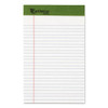 Earthwise By Ampad Recycled Writing Pad, Narrow Rule, Politex Green Headband, 50 White 5 X 8 Sheets, Dozen