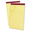 Gold Fibre Quality Writing Pads, Wide/legal Rule, 50 Canary-yellow 8.5 X 14 Sheets, Dozen