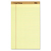 "the Legal Pad" Plus Ruled Perforated Pads With 40 Pt. Back, Wide/legal Rule, 50 Canary-yellow 8.5 X 14 Sheets, Dozen - TOP71572