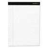 Premium Ruled Writing Pads With Heavy-duty Back, Wide/legal Rule, Black Headband, 50 White 8.5 X 11 Sheets, 12/pack