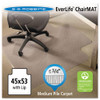 Everlife Chair Mats For Medium Pile Carpet With Lip, 45 X 53, Clear