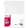 Filler Paper, 3-hole, 8 X 10.5, Wide/legal Rule, 200/pack - MEA15200