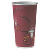 Single-sided Poly Paper Hot Cups, 20 Oz, Bistro Design, 600/carton