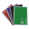 Wirebound Notebook, 1 Subject, Quadrille Rule, Assorted Covers, 10.5 X 8, 70 Sheets, 4/pack