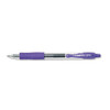 G2 Premium Gel Pen, Retractable, Extra-fine 0.5 Mm, Purple Ink, Smoke Barrel, Dozen