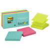 Pop-up 3 X 3 Note Refill, 3" X 3", Supernova Neons Collection Colors, 90 Sheets/pad, 10 Pads/pack
