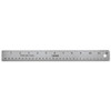 Stainless Steel Ruler With Cork Back And Hanging Hole, Standard/metric, 12" Long