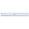 Clear Plastic Ruler, Standard/metric, 12" Long, Clear