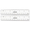 Clear Plastic Ruler, Standard/metric, 6" Long, Clear, 2/pack