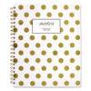 Gold Dots Hardcover Notebook, 1 Subject, Wide/legal Rule, White/gold Cover, 11 X 8.88, 80 Sheets