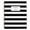 Black And White Striped Hardcover Notebook, 1 Subject, Wide/legal Rule, Black/white Stripes Cover, 11 X 8.88, 80 Sheets