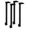 Huddle Series Post Leg Base With Casters, 1.75w X 1.75d X 28.38h, Black