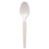 Plastic Cutlery, Heavy Mediumweight Teaspoons, White, 1,000/carton