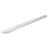 Plantware Compostable Cutlery, Knife, 6", Pearl White, 50/pack, 20 Pack/carton
