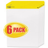 Vertical-orientation Self-stick Easel Pad Value Pack, Unruled, 25 X 30, White, 30 Sheets, 6/carton