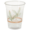 Bare Eco-forward Rpet Cold Cups, 16 Oz To 18 Oz, Leaf Design, Clear, 50/pack, 20 Packs/carton
