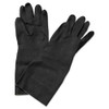 Neoprene Flock-lined Gloves, Long-sleeved, 12", Medium, Black, Dozen