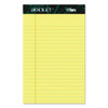 Docket Ruled Perforated Pads, Narrow Rule, 50 Canary-yellow 5 X 8 Sheets, 12/pack