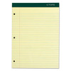Double Docket Ruled Pads With Extra Sturdy Back, Medium/college Rule, 100 Canary-yellow 8.5 X 11.75 Sheets