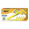 Brite Liner Retractable Highlighter, Fluorescent Yellow Ink, Chisel Tip, Yellow/black Barrel, Dozen