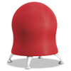 Zenergy Ball Chair, Backless, Supports Up To 250 Lb, Crimson Fabric Seat, Silver Base