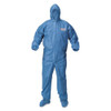 A60 Blood And Chemical Splash Protection Coveralls, 3x-large, Blue, 20/carton