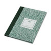 Lab Notebook, Wide/legal Rule, Green Marble Cover, 10.13 X 7.88, 96 Sheets