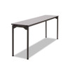 Maxx Legroom Wood Folding Table, Rectangular Top, 72w X 18d X 29.5h, Gray/charcoal