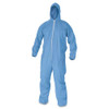 A60 Elastic-cuff, Ankles And Back Hooded Coveralls, 2x-large, Blue, 24/carton