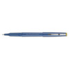 Razor Point Fine Line Porous Point Pen, Stick, Extra-fine 0.3 Mm, Blue Ink, Blue Barrel, Dozen